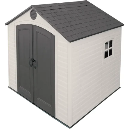 Lifetime 8 ft. x 7.5 ft. Rough Cut Outdoor Storage Shed, Light Brown