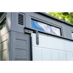 Suncast Modernist 10 ft. x 7 ft. Barn Door Resin Storage Shed - Image 4