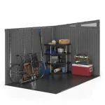 Suncast Modernist 10 ft. x 7 ft. Barn Door Resin Storage Shed - Image 9