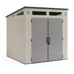 Suncast Modernist 7 x 7 ft. Resin Outdoor Storage Shed, Model BMS7780