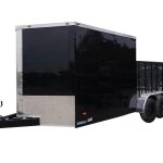 Enclosed Utility Hybrid Trailer 7' X 18' with Side Door- Lawn Mower Equipment Hauler Storage